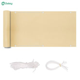 Sekey balcony privacy screen made of 100% polyester, beige